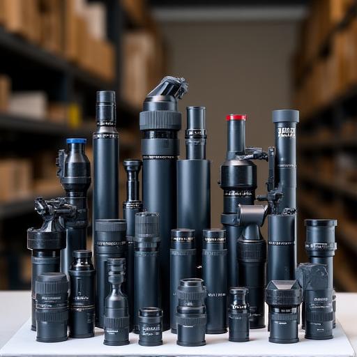 다양한 종류의 천체 망원경과 쌍안경